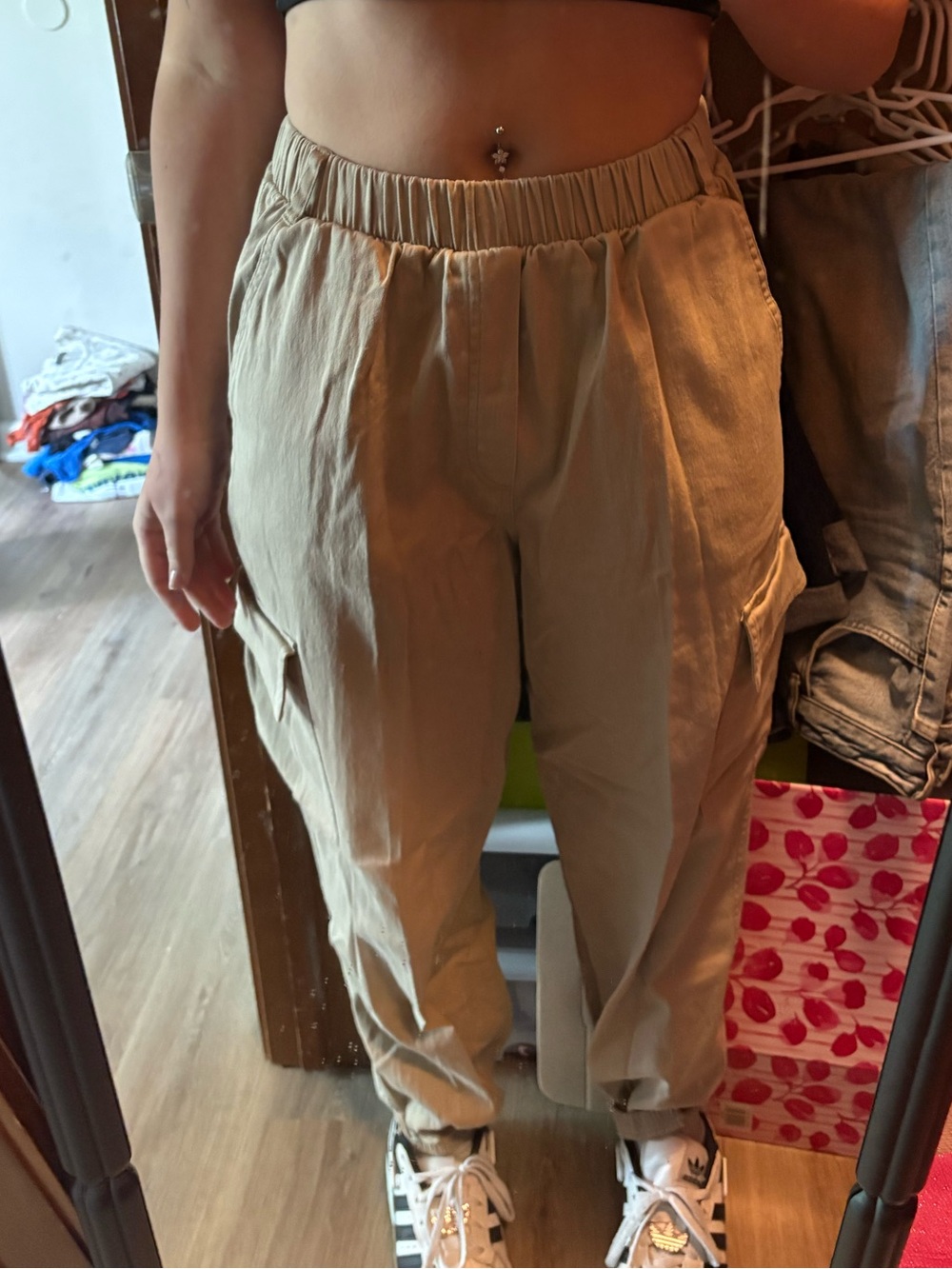 wild fable Tan Cargo Jogger Trousers